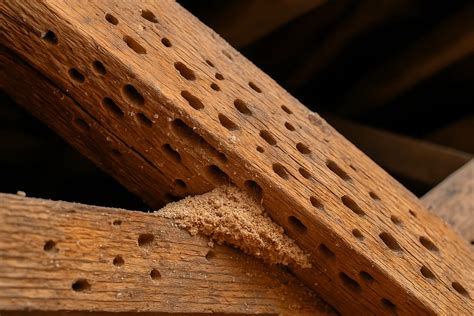 Schéma des dégâts causés par les larves de capricorne dans le bois