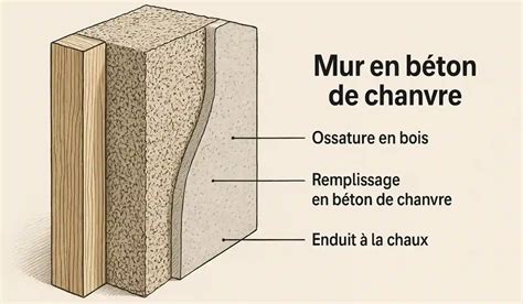 Exemple de béton allégé à base de chanvre