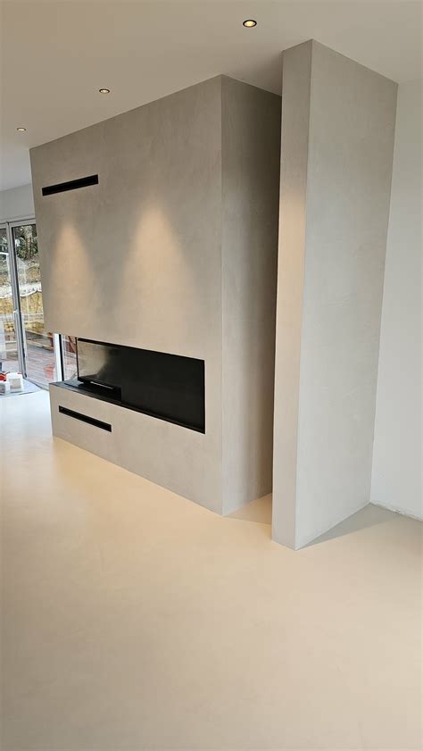 Béton ciré dans un intérieur moderne