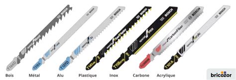 Gamme de matériaux à couper avec des lames de scie