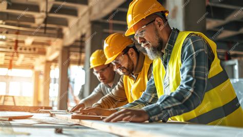 Équipe d'artisans plombiers travaillant sur un chantier