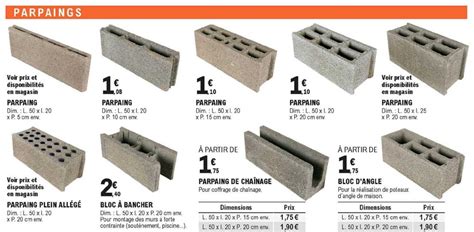 Schéma de calcul de parpaings pour un mur