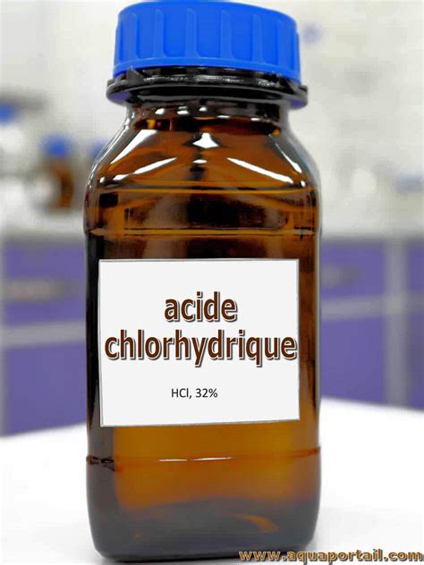 Schéma moléculaire de l'acide chlorhydrique