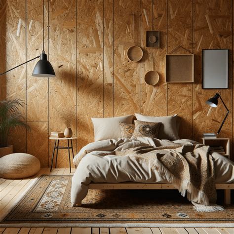 Exemple de panneau OSB imprimé avec un motif graphique