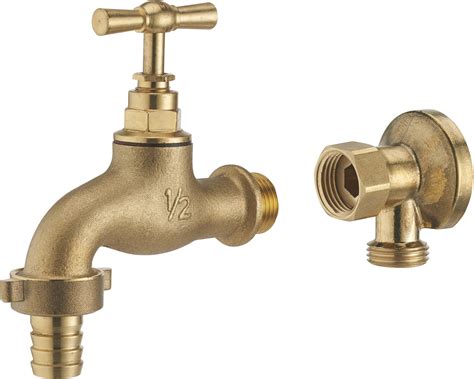 Robinet de jardin en laiton avec applique murale