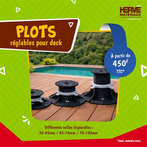 Gamme variée de plots de différentes hauteurs