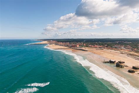 Vue aérienne des plages de Capbreton
