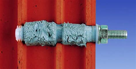 Schéma de scellement chimique dans un mur