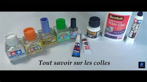 Collection de différentes colles pour maquettes