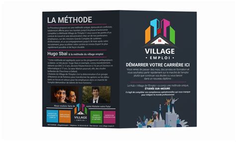Exemple de dépliant avec une bonne utilisation des espaces blancs