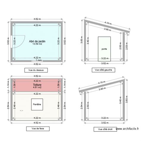 Plan d'un abri de jardin
