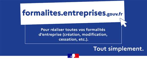 Interface du Guichet des formalités des entreprises