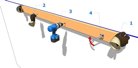 Schéma d'une panne muralière fixée à un mur