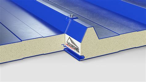 Coupe transversale d'un panneau sandwich de toiture