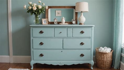 Commode repeinte avec de la peinture à la craie