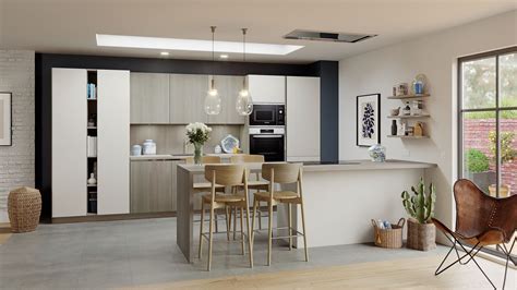 Rendu 3D d'une cuisine moderne aménagée sur mesure