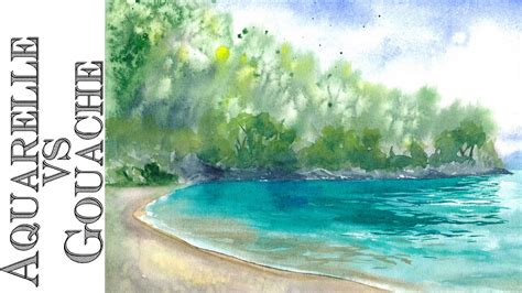 Schéma comparatif transparence aquarelle vs gouache