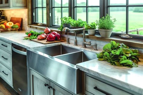 Différents styles d'éviers en inox