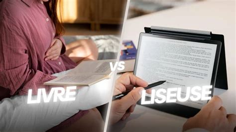 Comparaison visuelle : livre papier vs liseuse