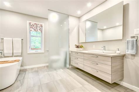 Exemple de salle de bain moderne rénovée