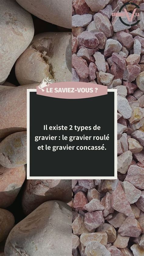 Schéma illustrant la différence entre gravier roulé et gravier concassé