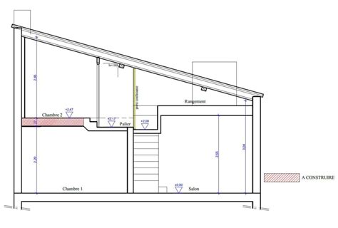 Schéma montrant l'optimisation de la hauteur sous plafond dans un dressing