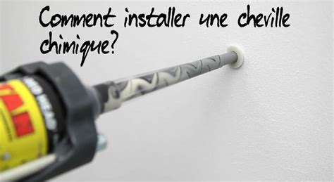 Schéma d'une cheville chimique injectée dans un mur