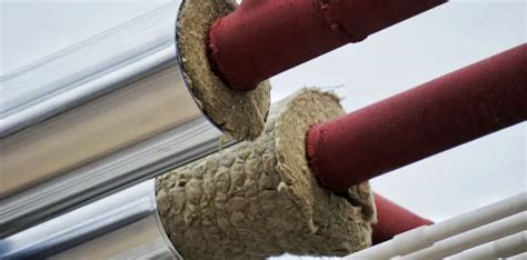Exemple d'isolation thermique sur une tuyauterie de chauffage