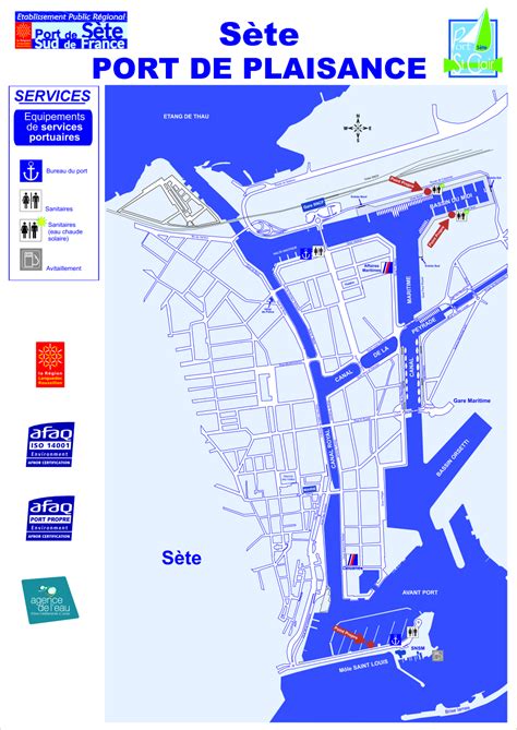 Plan historique du port de Sète et de ses jetées