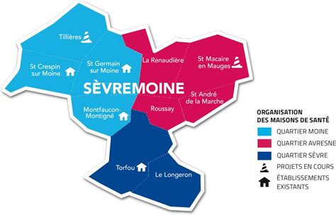 Carte de la commune de Sèvremoine