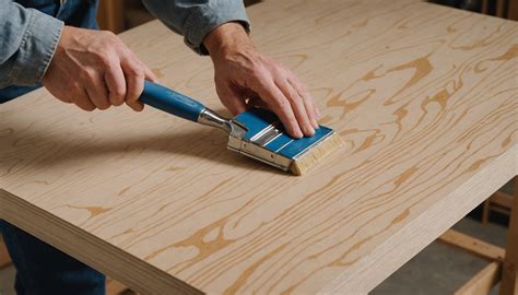 Application de peinture sur contreplaqué
