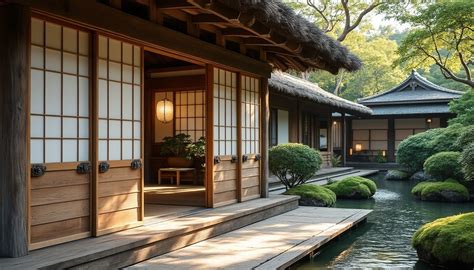 Architecture intérieure japonaise traditionnelle avec des fusuma