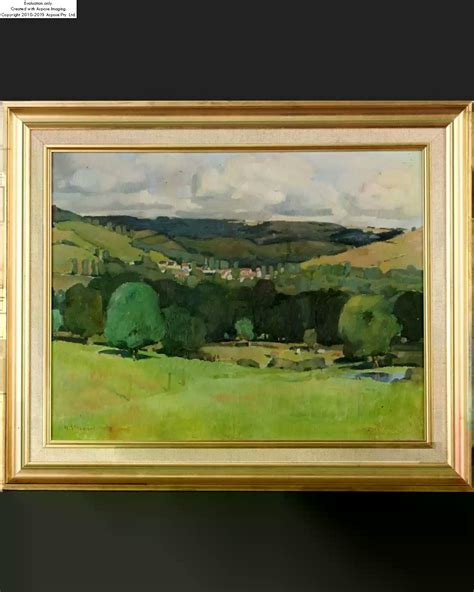 Peinture de paysage bourguignon par Henri Vincenot