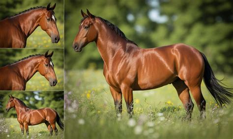 Illustration détaillée montrant les étapes de peinture d'un cheval Bai