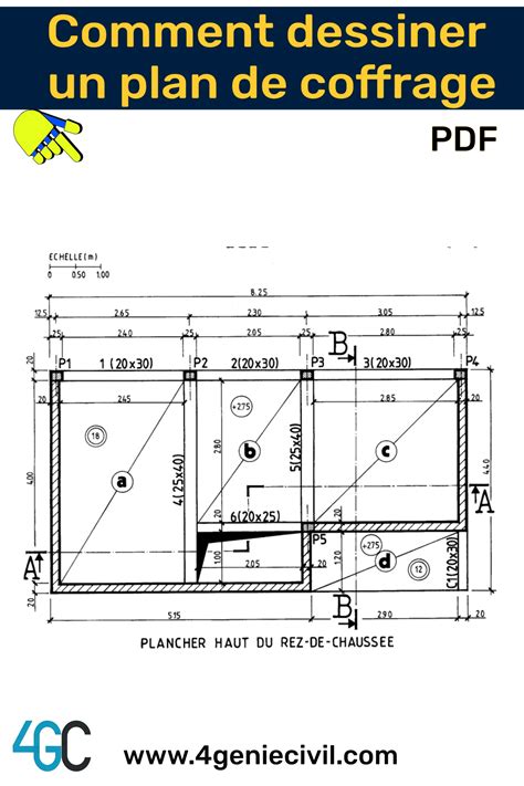 Exemple de tableau de détails pour des éléments de coffrage