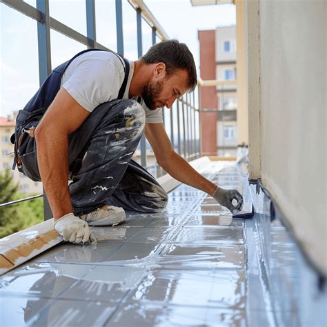 Schéma montrant l'application de résine d'étanchéité sur différents supports