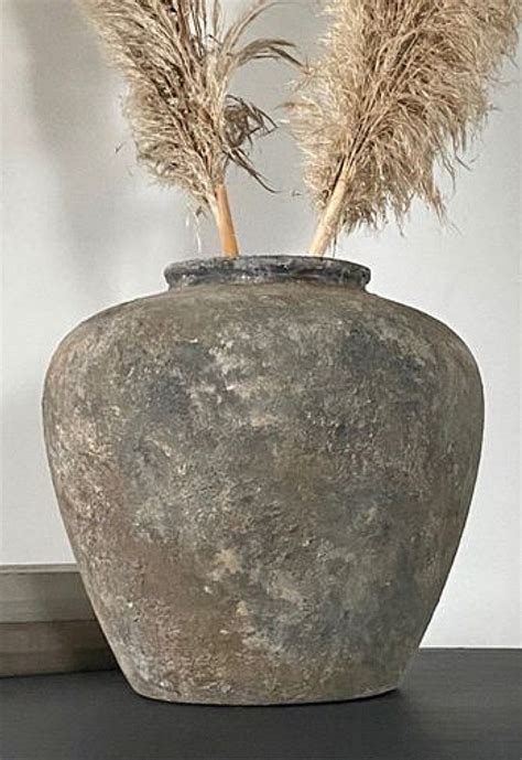 Vases en tissu-ciment avec plantes