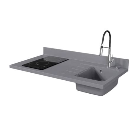 Plan de travail monobloc avec évier intégré