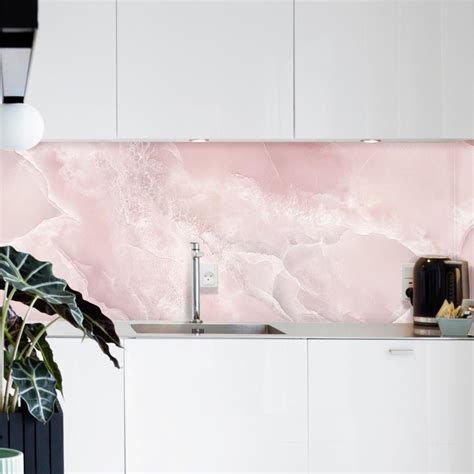 Crédence marbre rose poudré