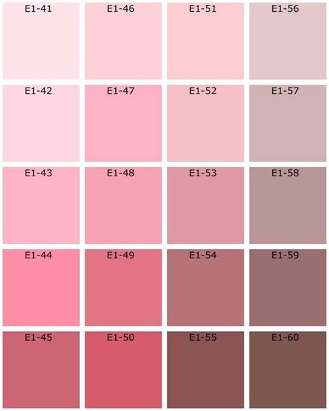 Palette de couleurs de peinture rose