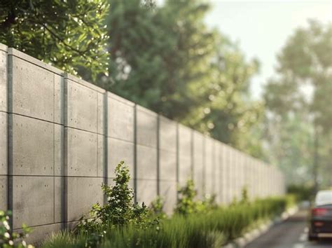 Exemple d'un mur anti-bruit extérieur dans un jardin