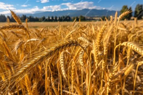 Champ de blé mûr prêt à être récolté