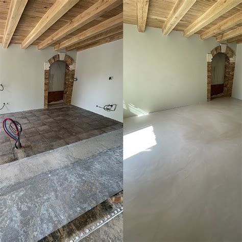 Exemples d'effets de matière sur béton ciré