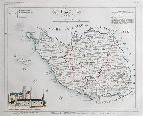 Carte ancienne du Poitou et de la Vendée