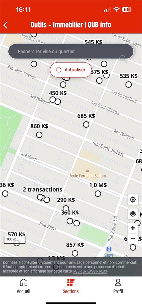 carte interactive montrant les entrepôts Costco