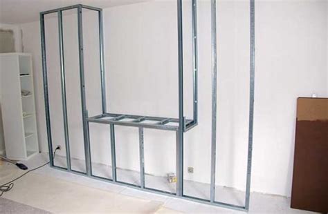 Structure d'une rambarde en placo