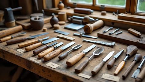 Atelier de menuiserie avec outils traditionnels et modernes