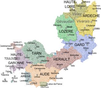 Carte historique du Vivarais