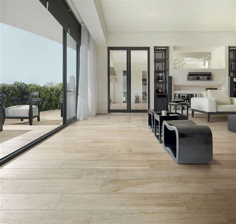 Carrelage imitation parquet dans un salon moderne
