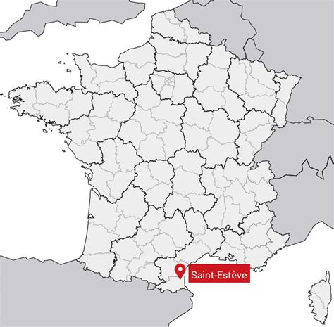 Carte de Saint-Estève indiquant des zones d'intervention potentielles pour les électriciens